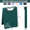 Small Clipboard with Storage, A5 Clipboards with Pen Holder, Mini Plastic Clipboard with Low Profile Clip for Classroom, School, Office Supplies (Emerald)